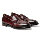 Officine Creative - Ivy Burnished-Leather Penny Loafers - Men - Burgundy