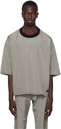 4SDESIGNS Off-White & Black Houndstooth T-Shirt