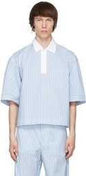 UNIFORME Blue Oversized Stripy Polo