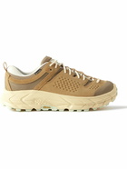 Hoka One One - Mesh-Trimmed Suede Sneakers - Brown