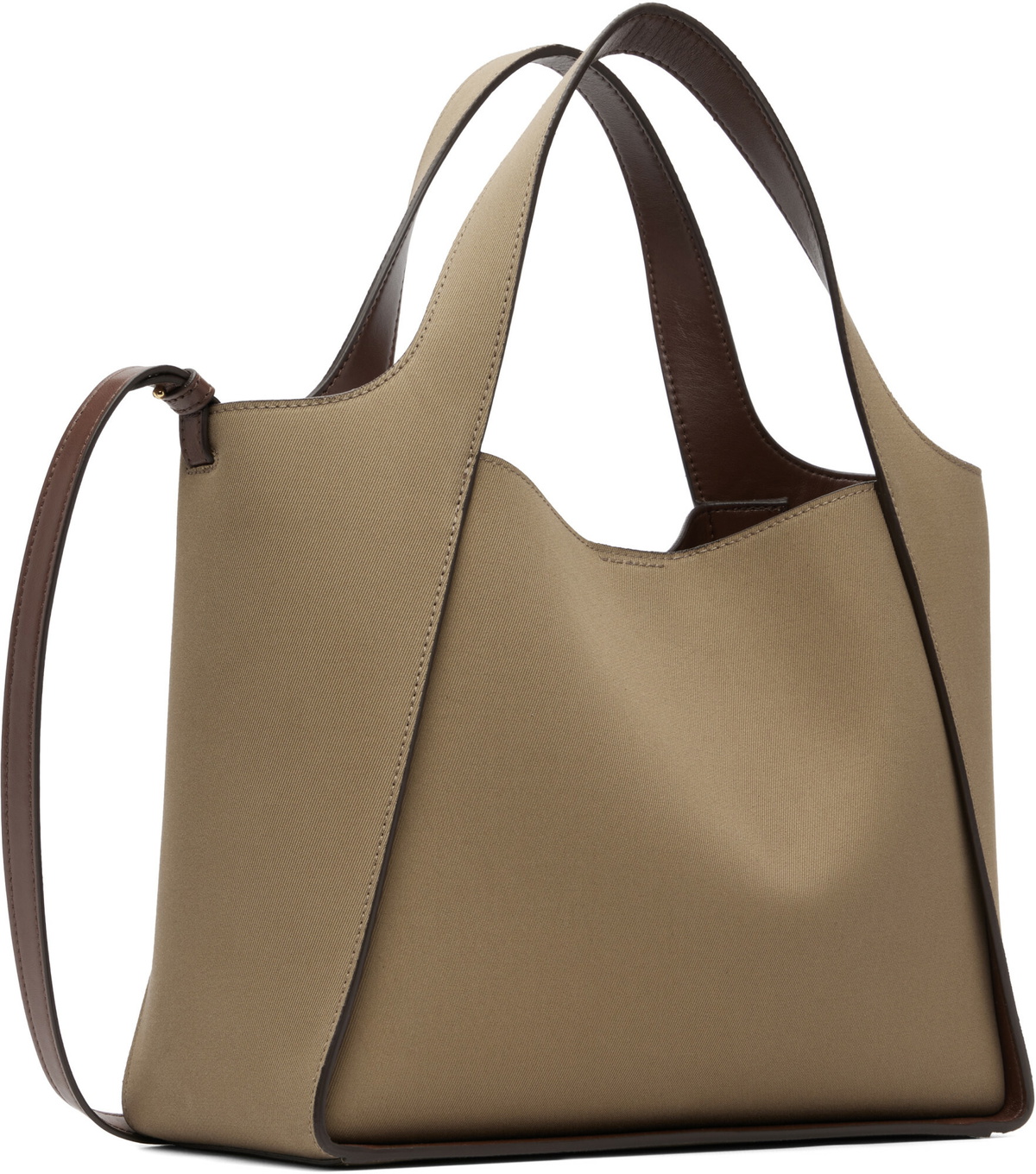 Stella McCartney Khaki Logo Crossbody Tote