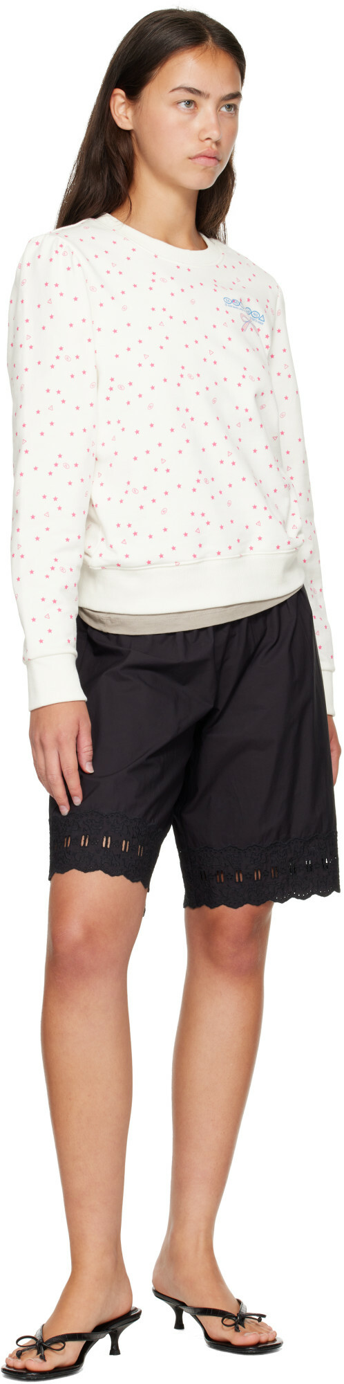 Sandy Liang Black Pepita Shorts