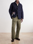 Drake's - Cotton-Moleskin Chore Jacket - Blue