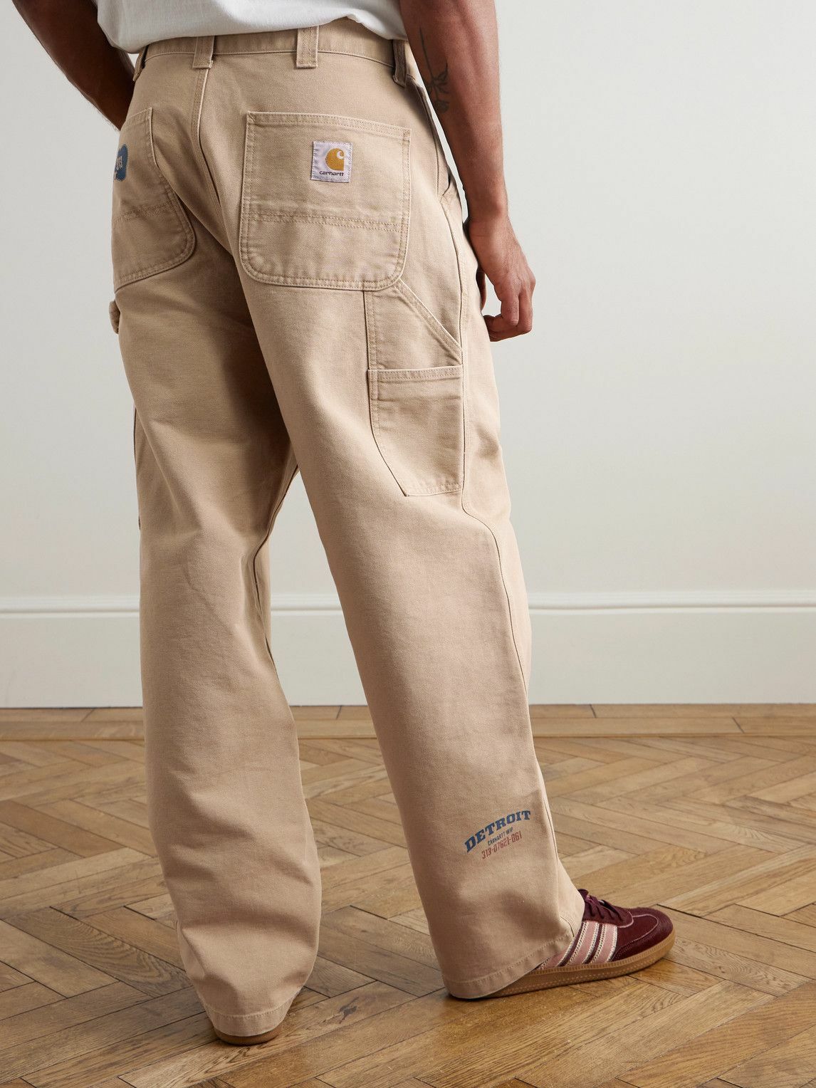 Carhartt WIP - OG Single Knee Printed Straight-Leg Organic Cotton-Canvas Trousers - Neutrals