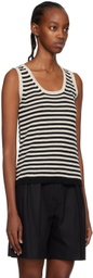 S Max Mara Black & Off-White Mambo Tank Top