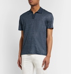 Ermenegildo Zegna - Mélange Linen Polo Shirt - Blue