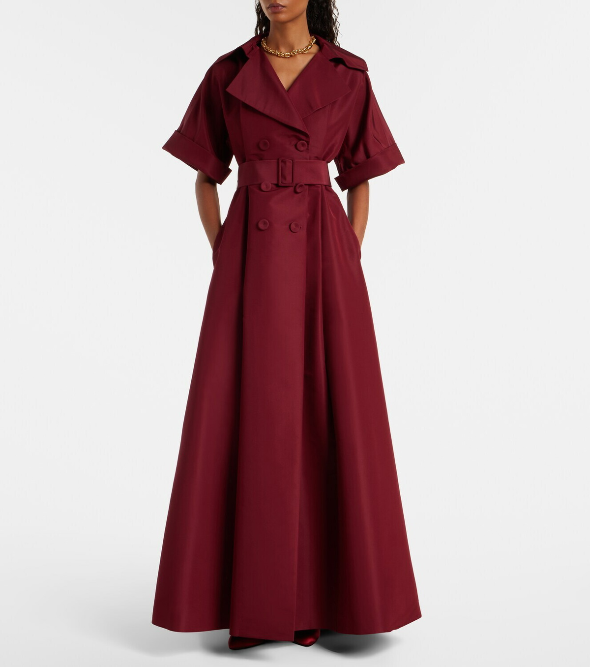 Carolina Herrera Belted silk gown