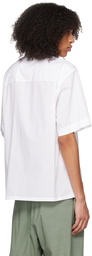 Marni White Embroidered Bowling Shirt