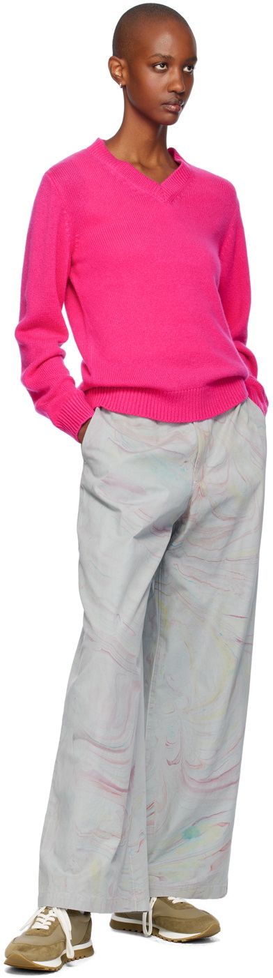The Elder Statesman Gray Marble Gabber Trousers