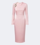 Rachel Gilbert Oryx embellished crêpe satin cocktail dress