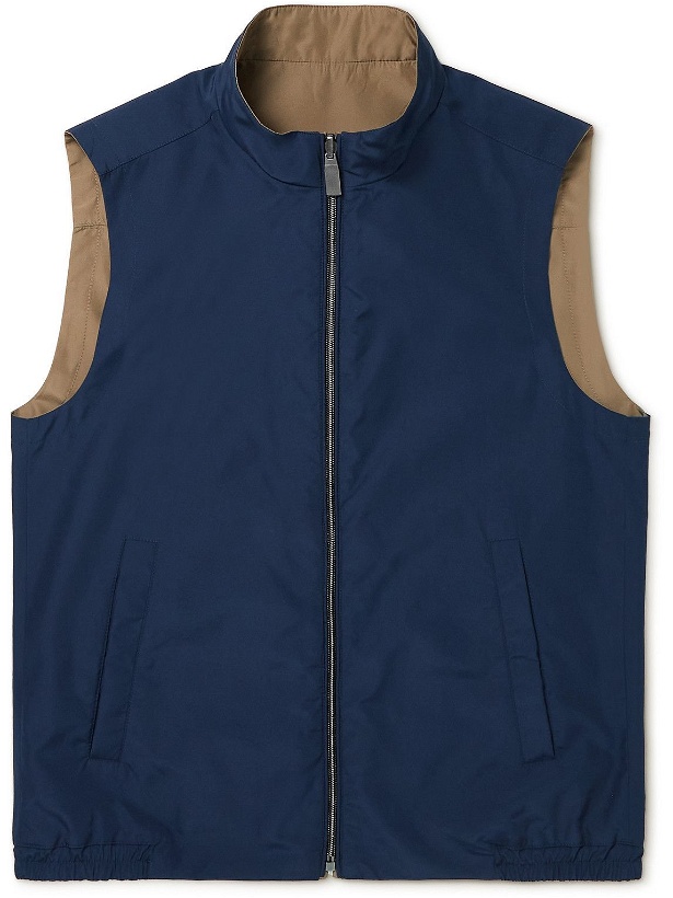 Photo: Canali - Reversible Slim-Fit Shell Gilet - Blue
