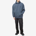 Balenciaga Men's Corporate Logo Hoody in Washed Blue/Black