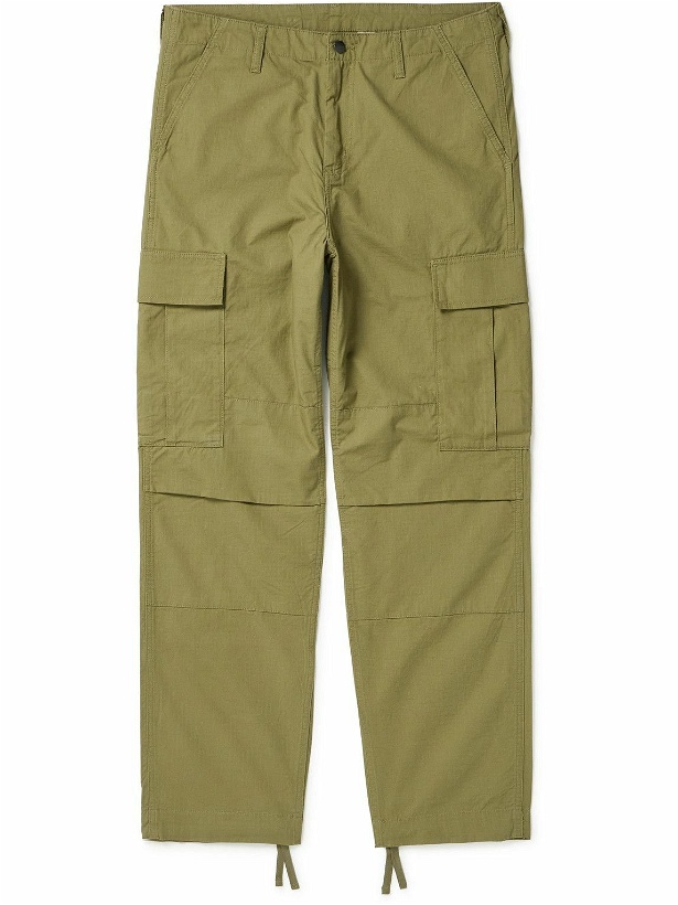 Photo: Carhartt WIP - Straight-Leg Cotton-Ripstop Cargo Trousers - Green