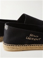 SAINT LAURENT - Logo-Embroidered Canvas Espadrilles - Black