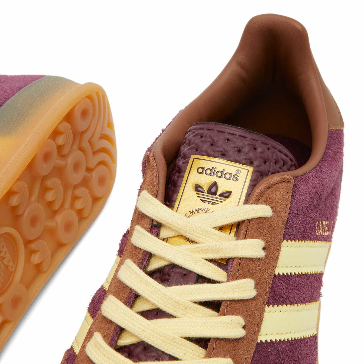 Adidas Gazelle Indoor in Maroon/Almost Yellow/Preloved Brown adidas