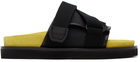 AMBUSH Black & Yellow Padded Sandals