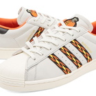 Adidas Men's Superstar Sneakers in Crystal White/Orange