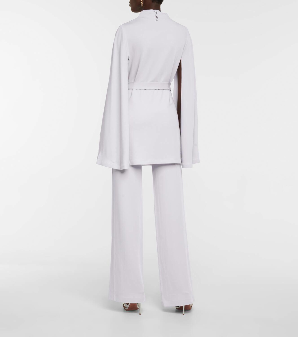 Safiyaa Harper caped stretch-jersey top