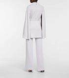 Safiyaa Harper caped stretch-jersey top