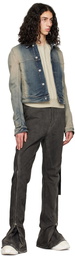 Rick Owens DRKSHDW Blue Cropped Denim Jacket