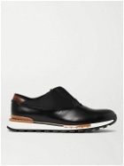 Berluti - Fast Track Tornio Leather and Shell Sneakers - Black