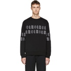 McQ Alexander McQueen Black Gothic Repeat Logo Clean Sweatshirt