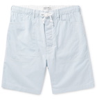 Alex Mill - Striped Cotton-Blend Drawstring Shorts - Blue