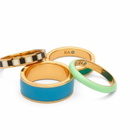 Roxanne Assoulin Women's Banded Rings - Set of 4 in Cool Pools