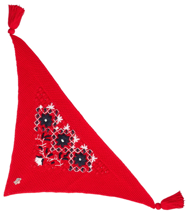Photo: Moncler Embroidered wool scarf