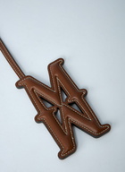 Max Mara Logo Embossed Leather Keyring