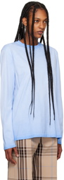 MSGM Blue Faded Long Sleeve T-Shirt