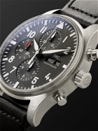 IWC Schaffhausen - Pilot's Automatic Chronograph 43mm Stainless Steel and Leather Watch, Ref. No. IW377709