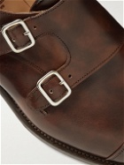 Tricker's - Leavenworth Burnished-Leather Monk-Strap Shoes - Brown