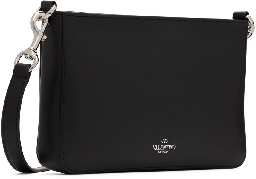 Valentino Garavani logo-embossed messenger bag - Black