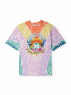 Casablanca - Surf Trip Tie-Dyed Logo-Print Organic Cotton-Jersey T-Shirt - Pink