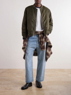 WTAPS - Blues Wide-Leg Logo-Embroidered Jeans - Blue