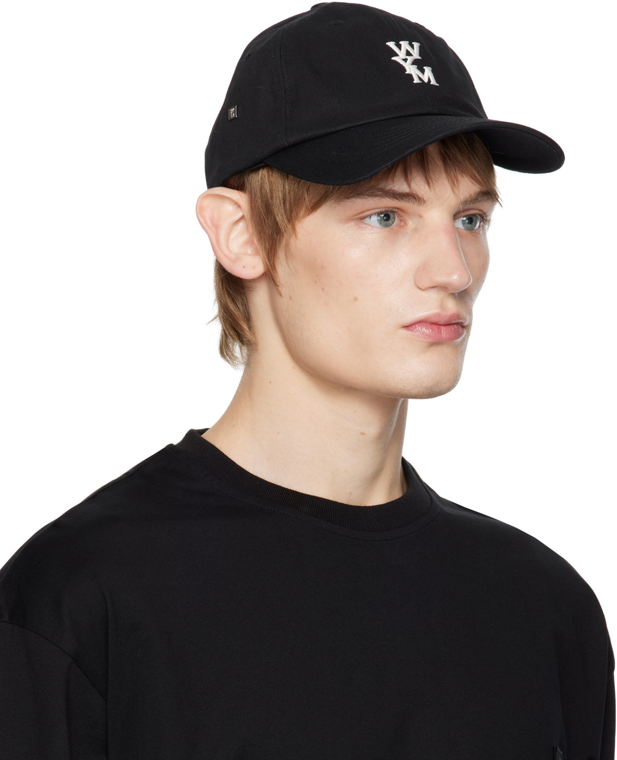 WOOYOUNGMI Black Logo Ball Cap