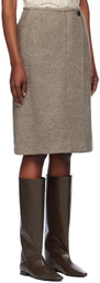 UMBER POSTPAST Beige Wool Felted Midi Skirt