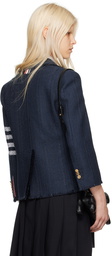 Thom Browne Navy 4-Bar Blazer