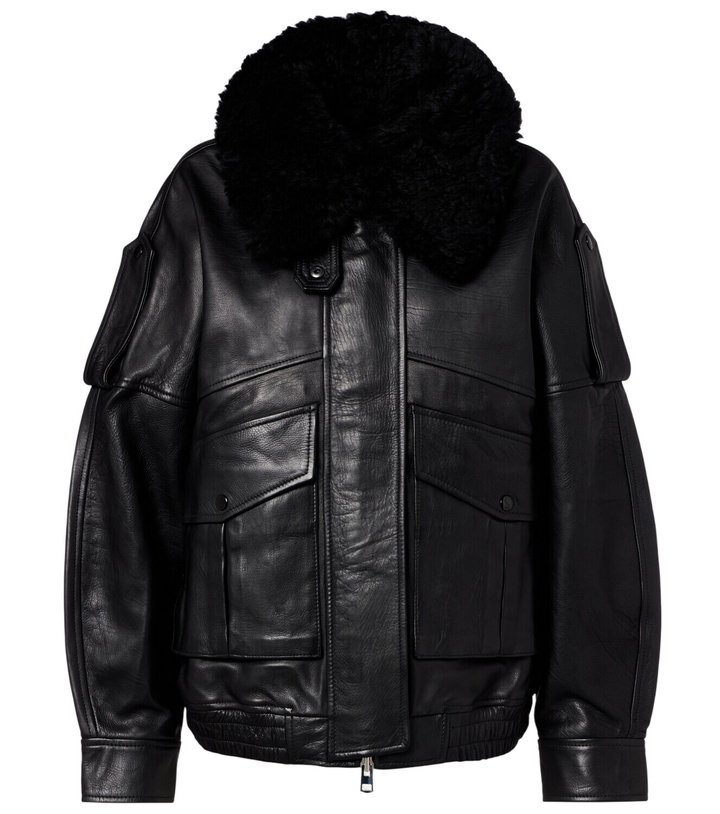 Photo: Agolde Avril oversized leather jacket