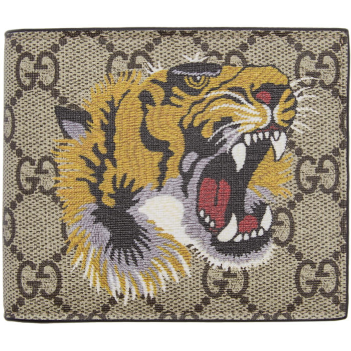 Photo: Gucci Beige GG Supreme Tiger Wallet