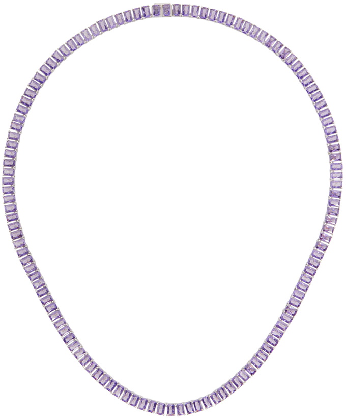 Photo: Hatton Labs Purple Emerald-Cut Tennis Necklace