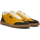 Versace Yellow Greca Court Nappa & Suede Sneakers