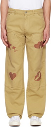 Sky High Farm Workwear Tan 'SH4U' Double Knee Trousers