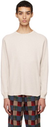 BEAMS PLUS Gray Thermal Long Sleeve T-Shirt