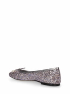 JIMMY CHOO - 10mm Elme Glittered Ballerina Flats