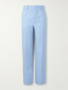Dolce&Gabbana - Straight-Leg Linen Trousers - Blue