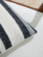 The Elder Statesman - Striped Knitted Cashmere Pillow