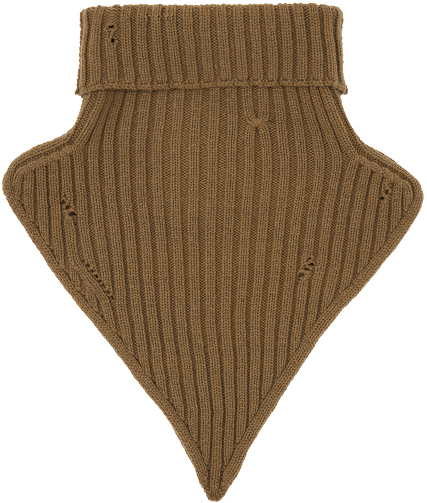 The Letters Brown Grunge Neck Warmer