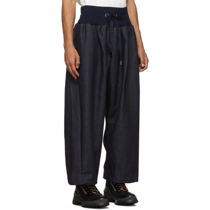 Fumito Ganryu Blue Denim Parkour Lounge Pants Fumito Ganryu